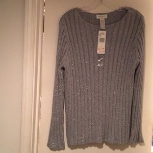 Jones New York sport silver sweater